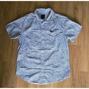 RVCA Revivalist Shirt Men Sz S Slim Fit Multicolor Floral Short Sleeve Button Up